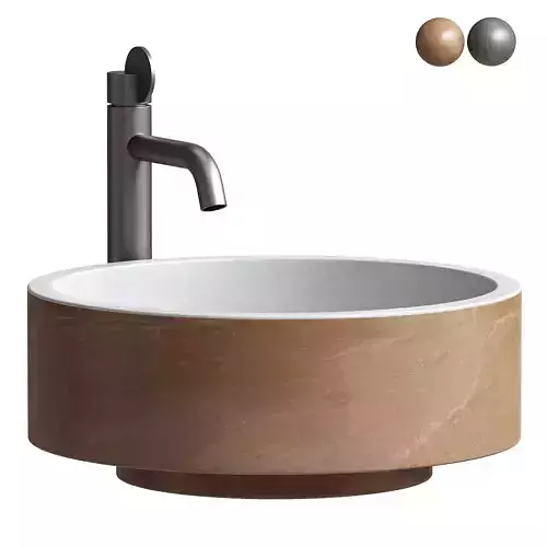 Round countertop washbasin 