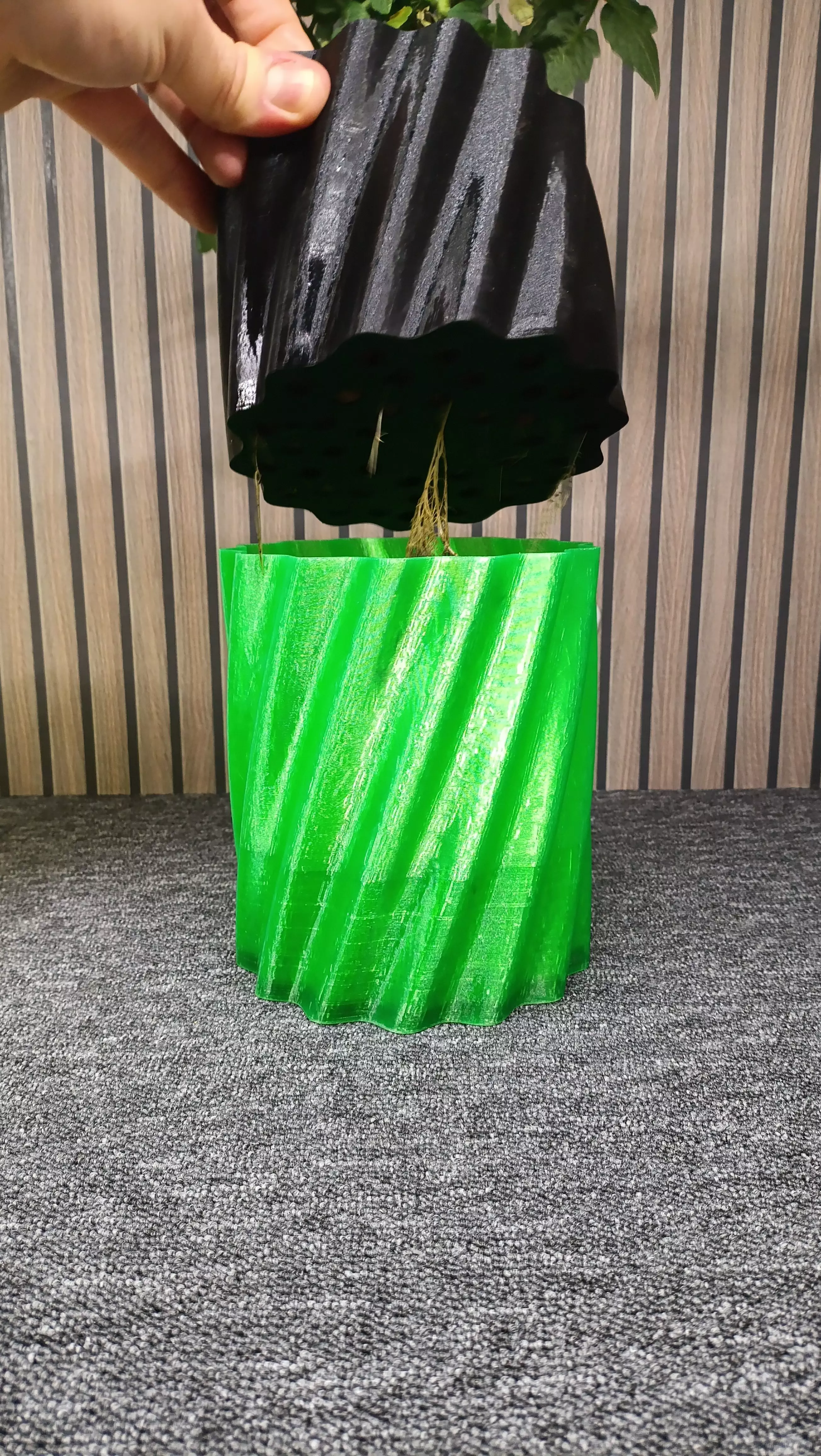 Self Watering Planter 3D Printable STL 3D print model_4