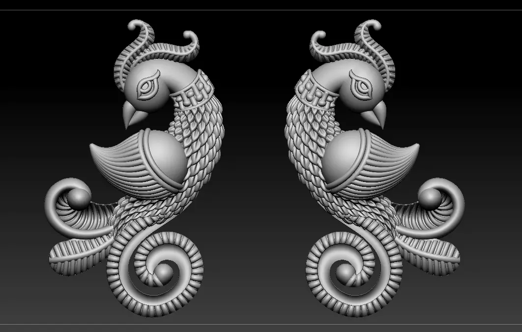 peacock 3D print model 3D print model_0