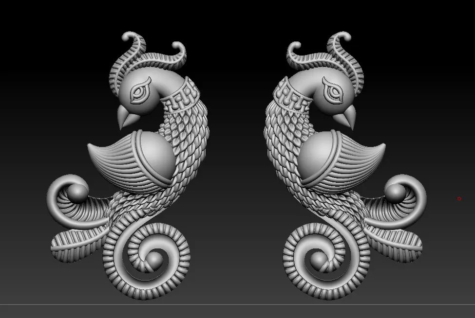 peacock 3D print model 3D print model_6