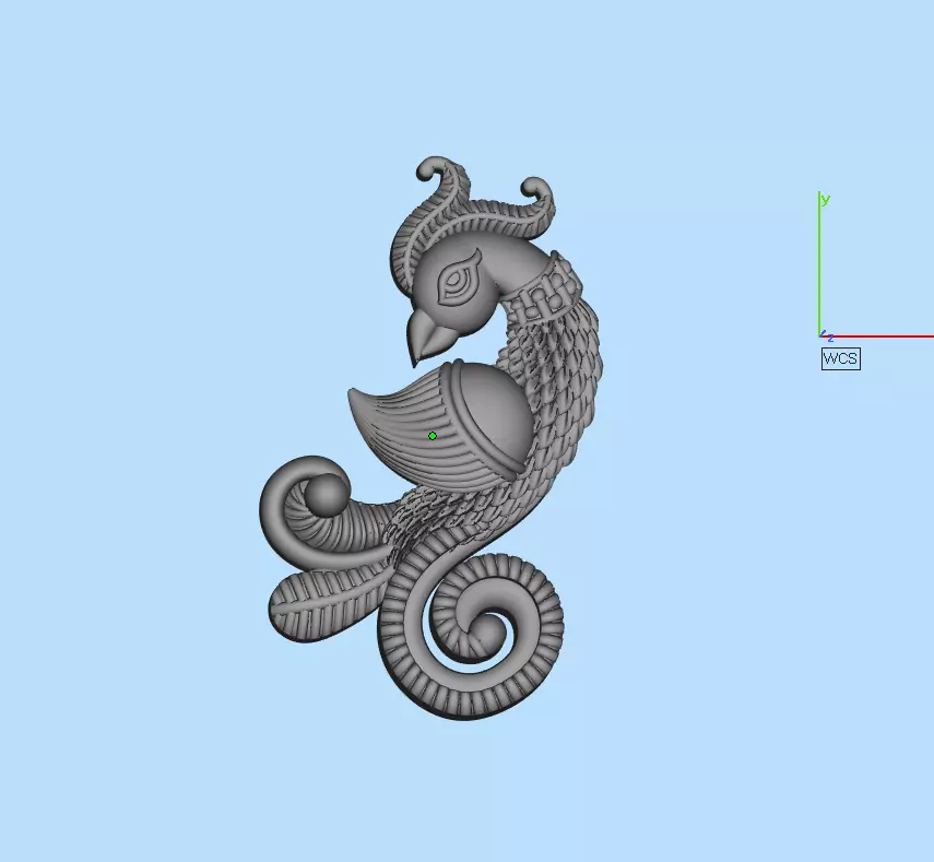 peacock 3D print model 3D print model_2