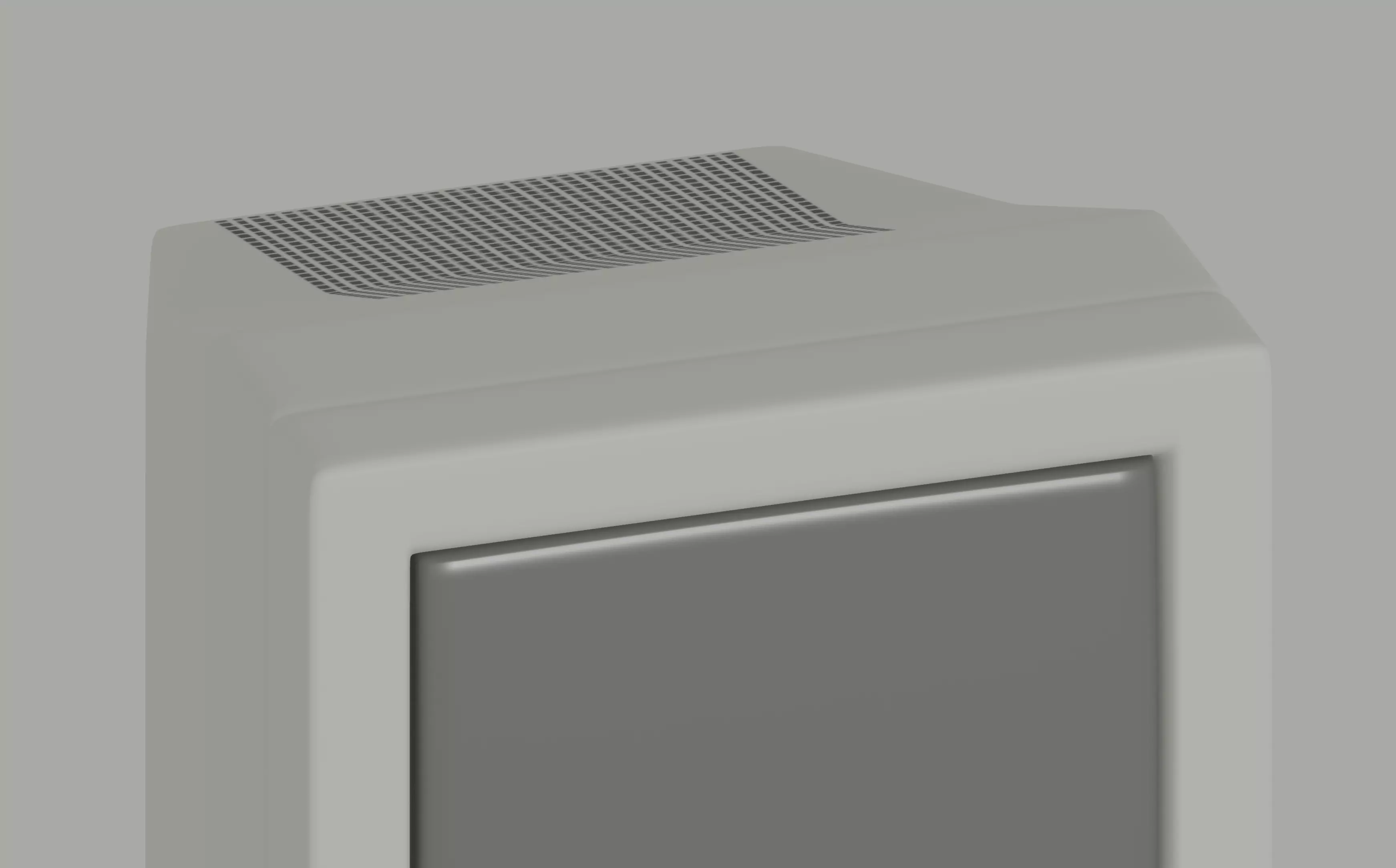 Old Computer Monitor Low-poly 3D model_8