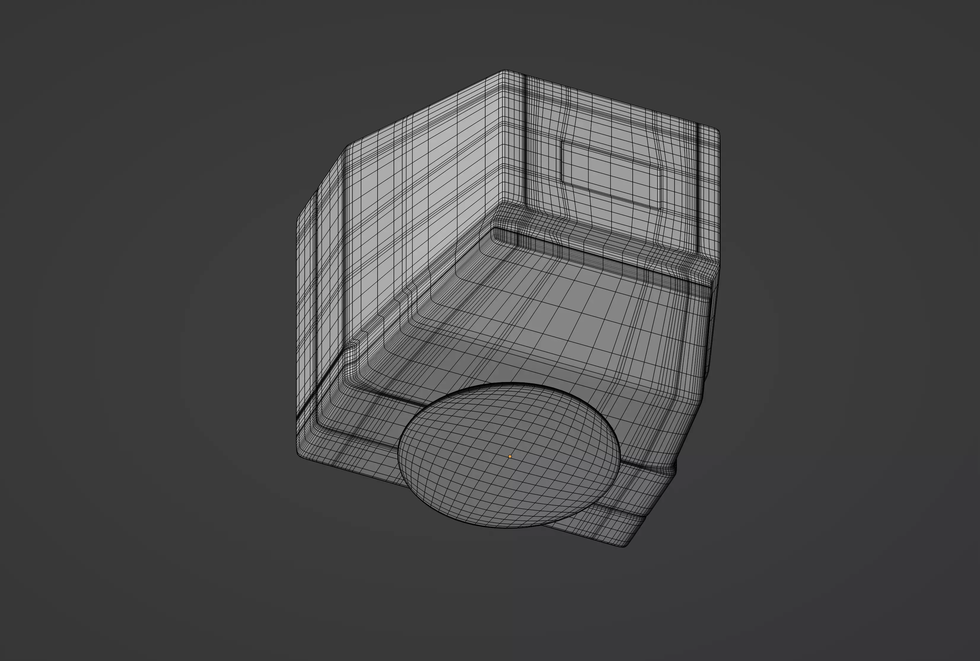 Old Computer Monitor Low-poly 3D model_13