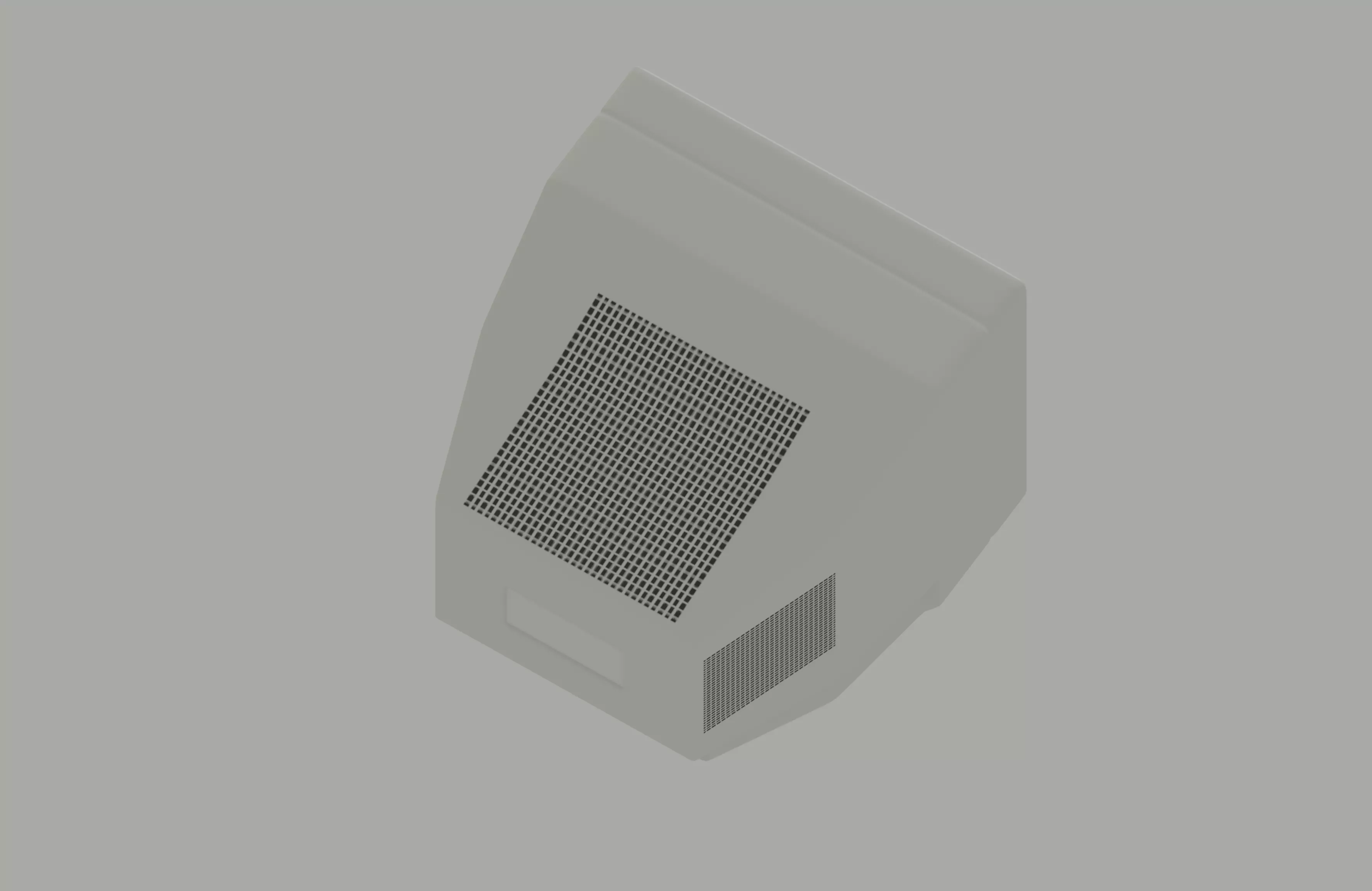 Old Computer Monitor Low-poly 3D model_6
