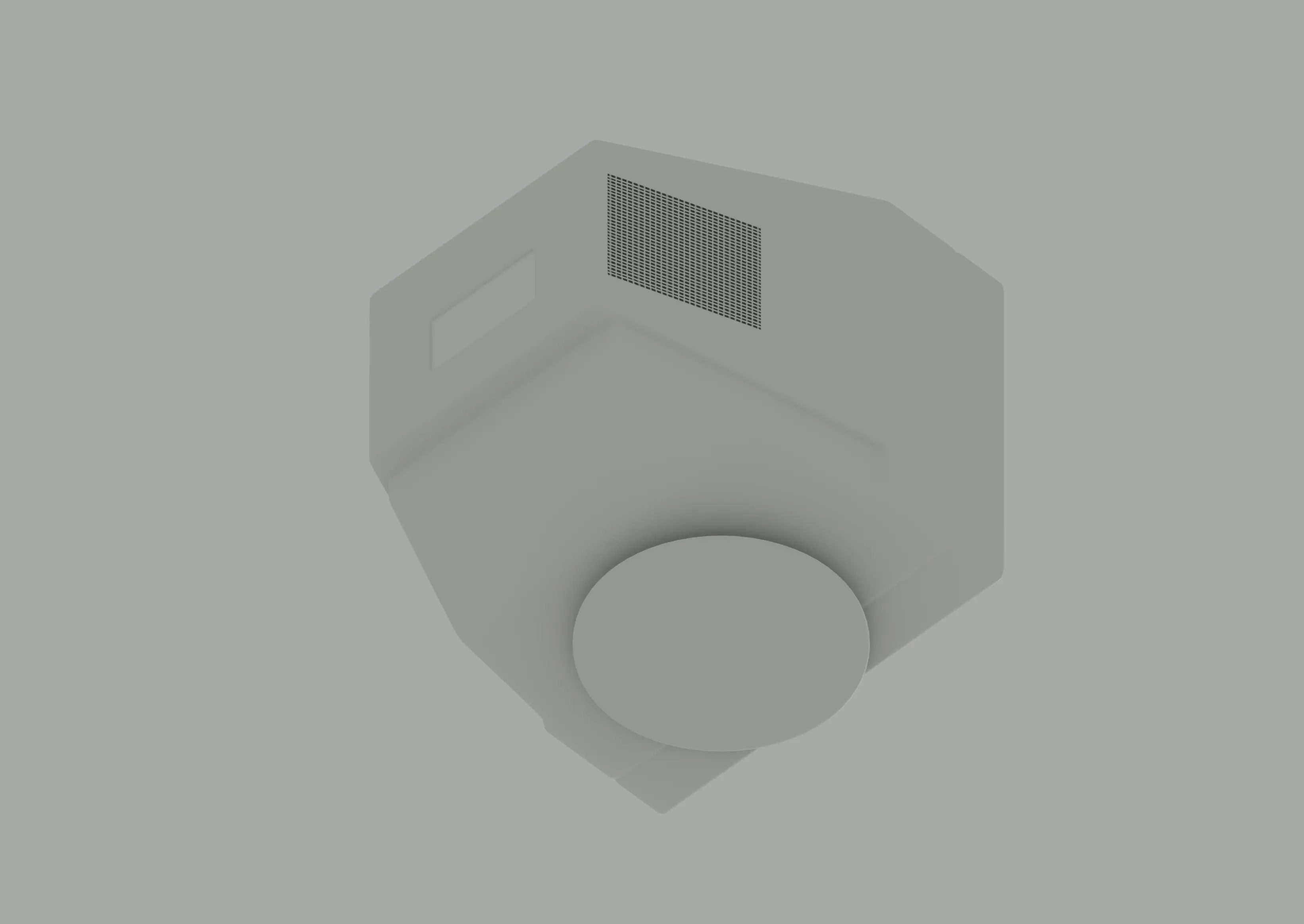 Old Computer Monitor Low-poly 3D model_7