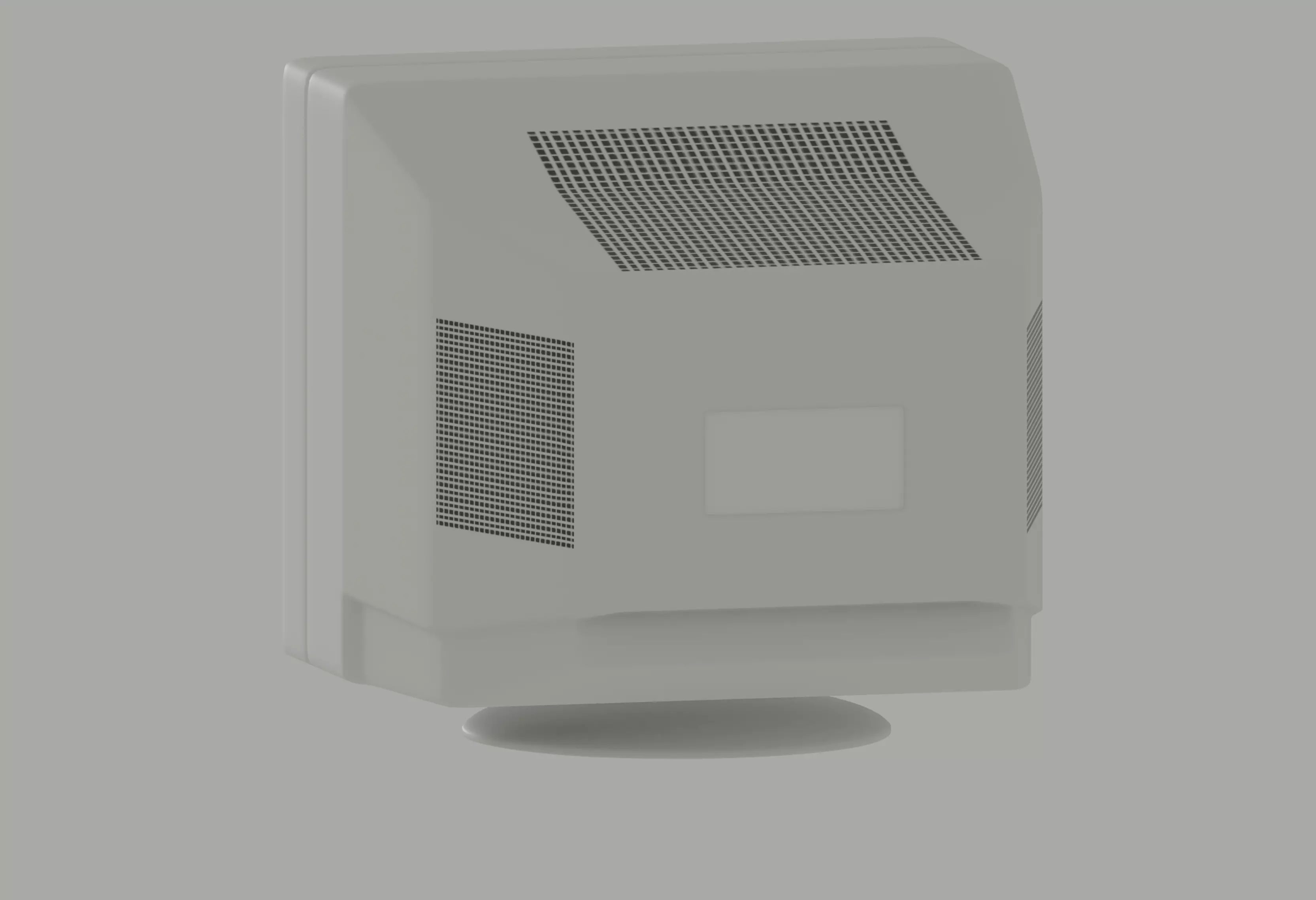 Old Computer Monitor Low-poly 3D model_4