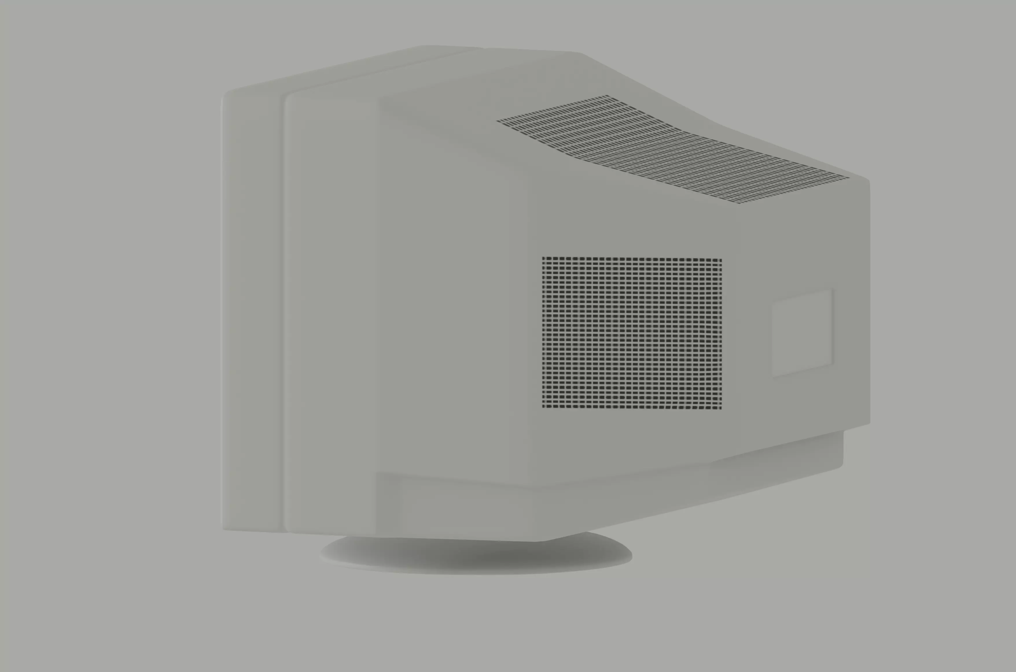 Old Computer Monitor Low-poly 3D model_3