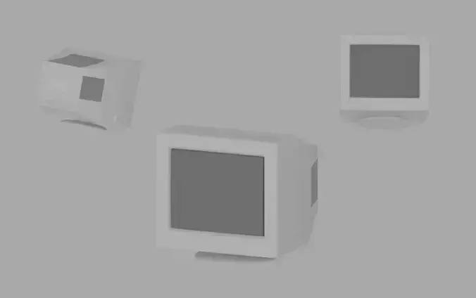 Old Computer Monitor Low-poly 3D model Old Computer Monitor Low-poly 3D model