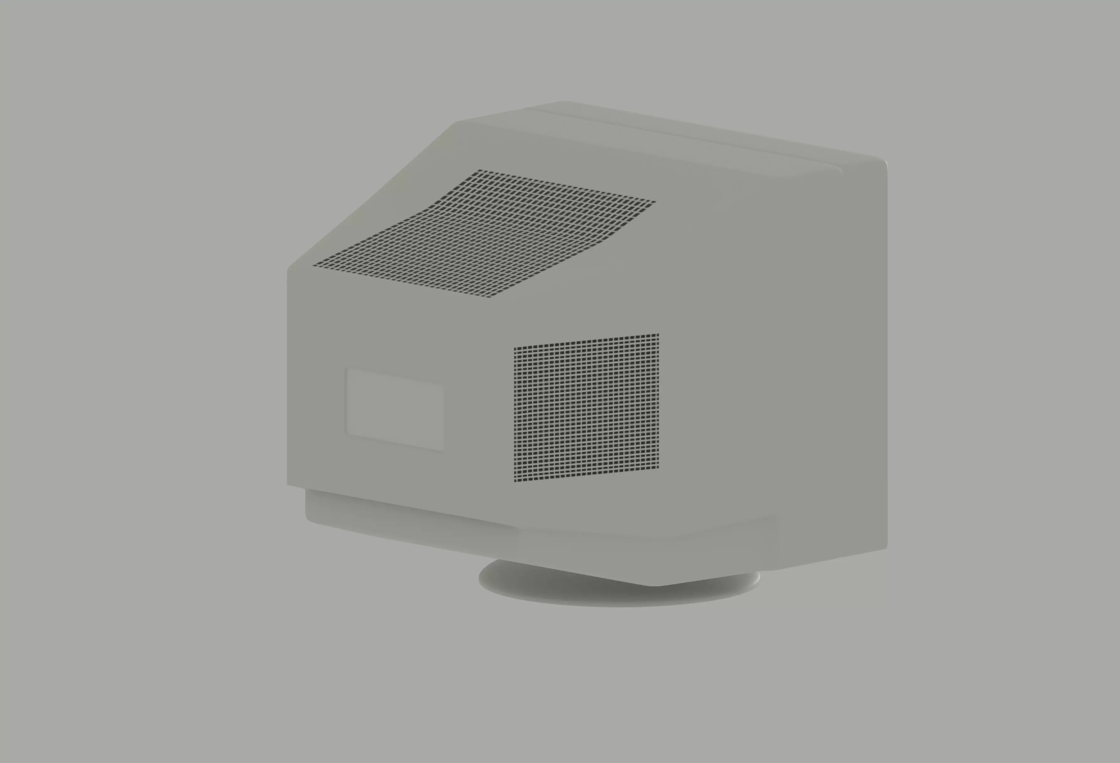 Old Computer Monitor Low-poly 3D model_5