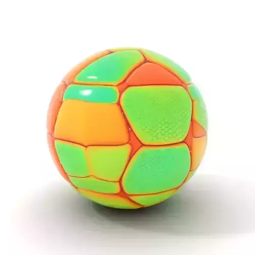 Neon Hex Soccer Ball model pack