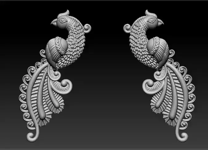 peacock 3D print model