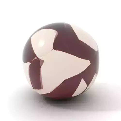 Red and White Soccer Ball model pack