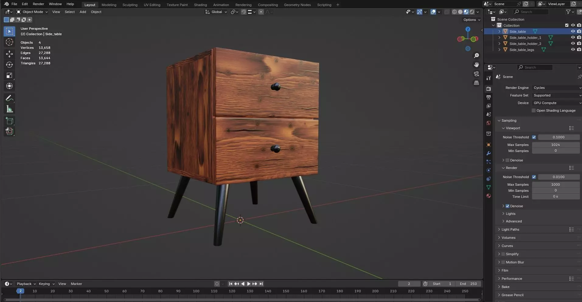 Side Table CG58 3D model_8