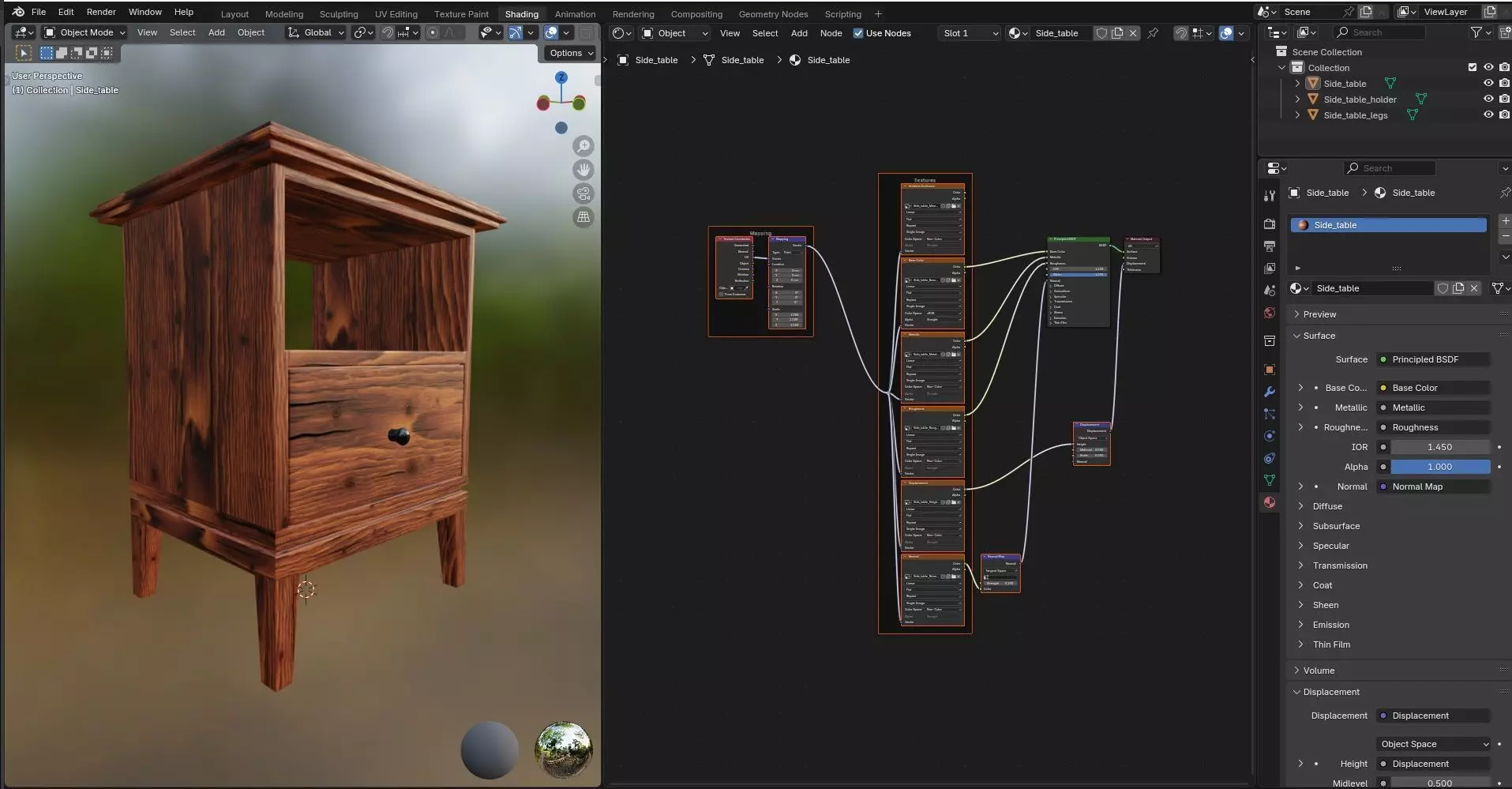 Side Table CG59 3D model_12