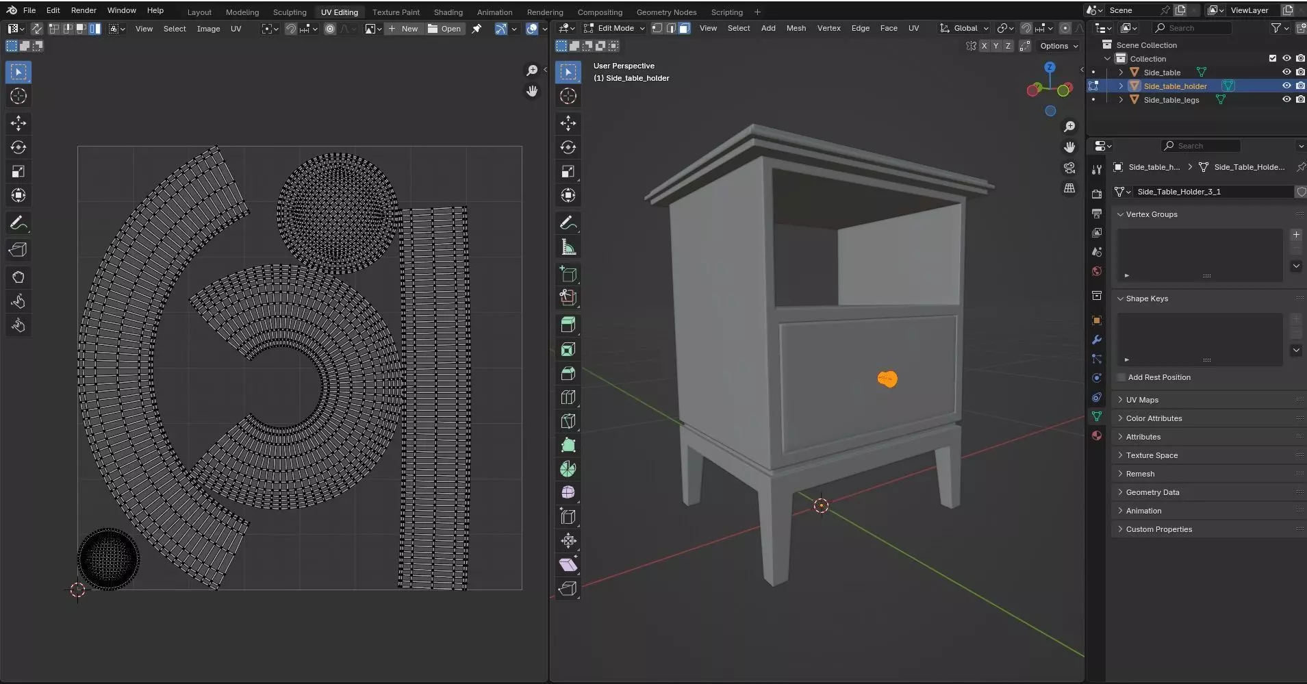 Side Table CG59 3D model_11