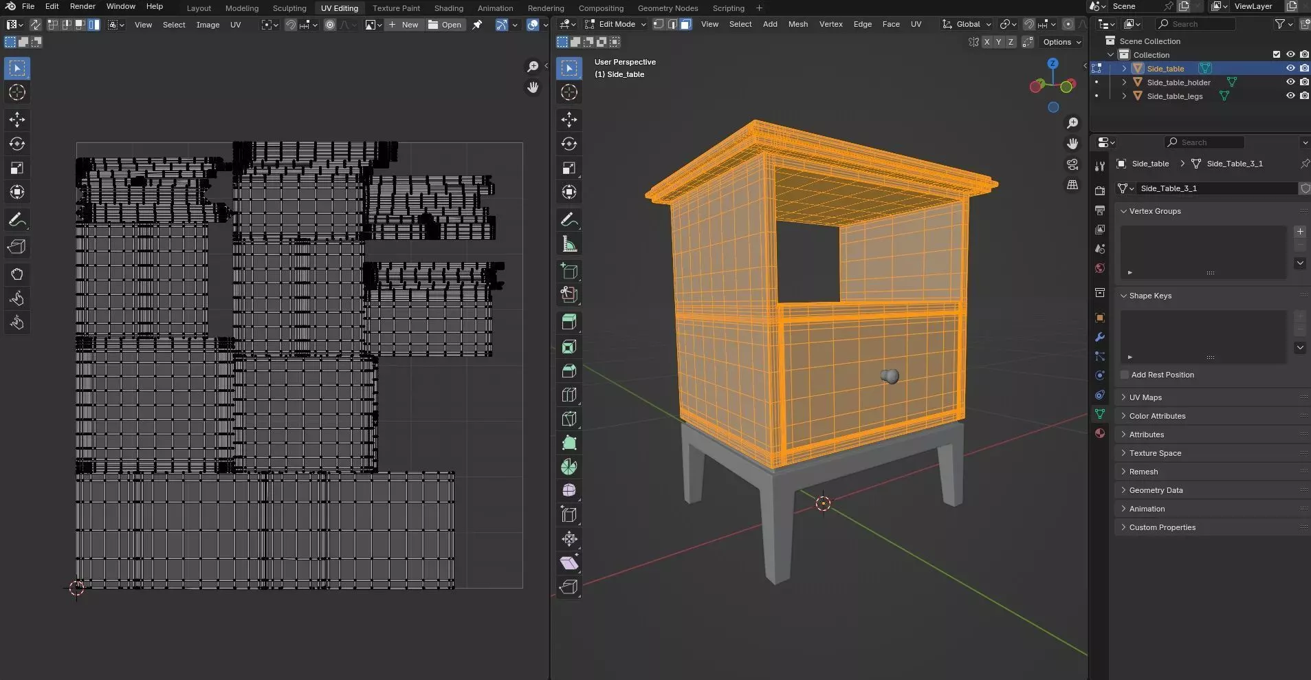 Side Table CG59 3D model_9