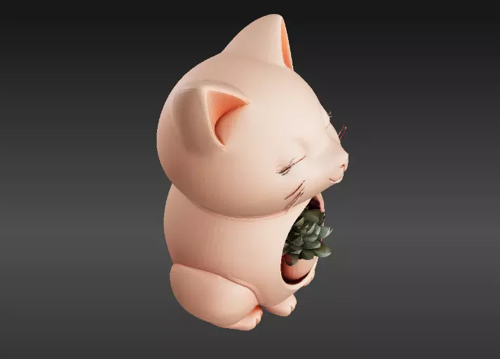 Adorable Pot 3D Model Original Decorative Planter Print-Ready 3D print model_9