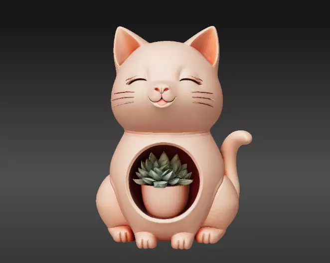 Adorable Pot 3D Model Original Decorative Planter Print-Ready 3D print model_7