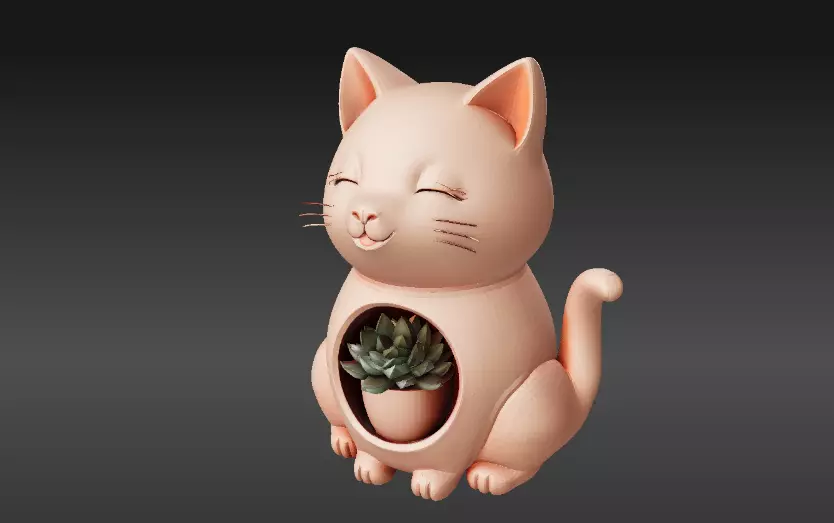 Adorable Pot 3D Model Original Decorative Planter Print-Ready 3D print model_1