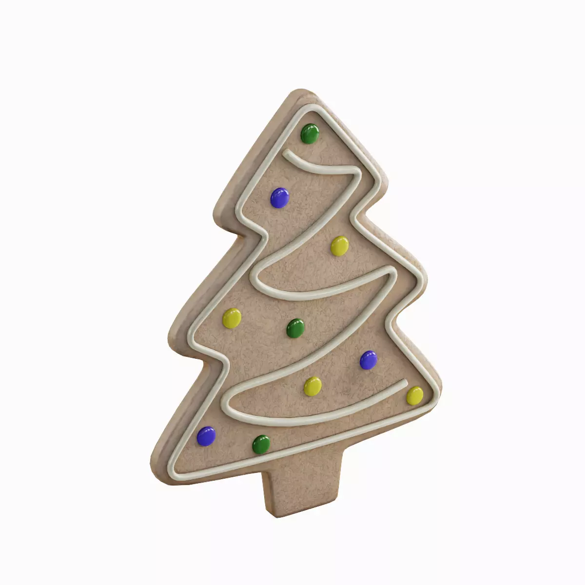 Gingerbread Cookie Tree 03 3D model_5