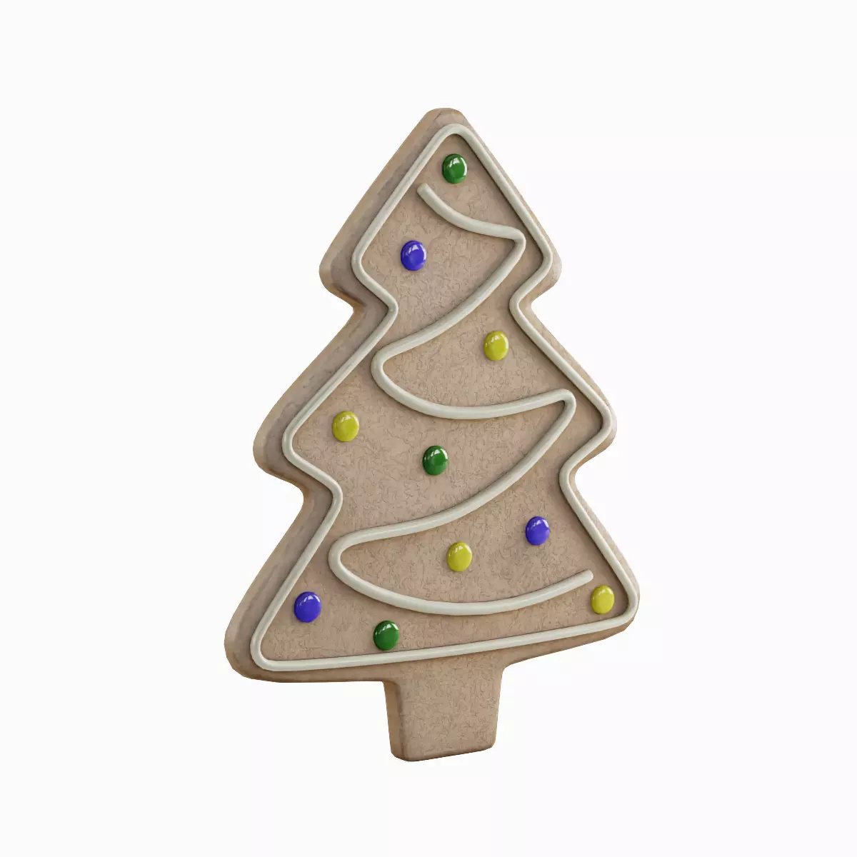 Gingerbread Cookie Tree 03 3D model_2