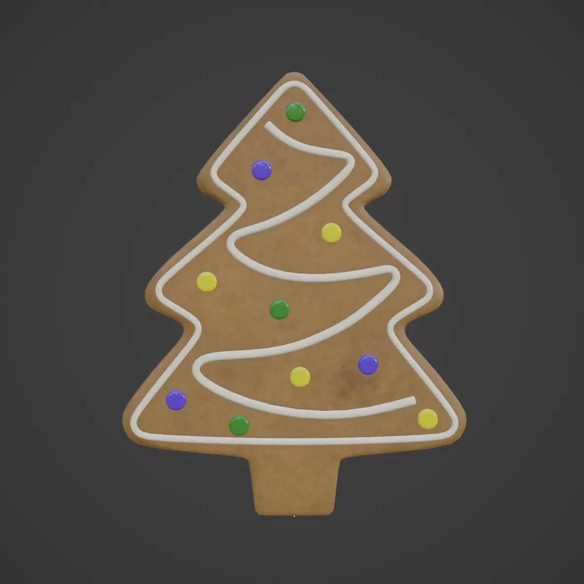 Gingerbread Cookie Tree 03 3D model_6