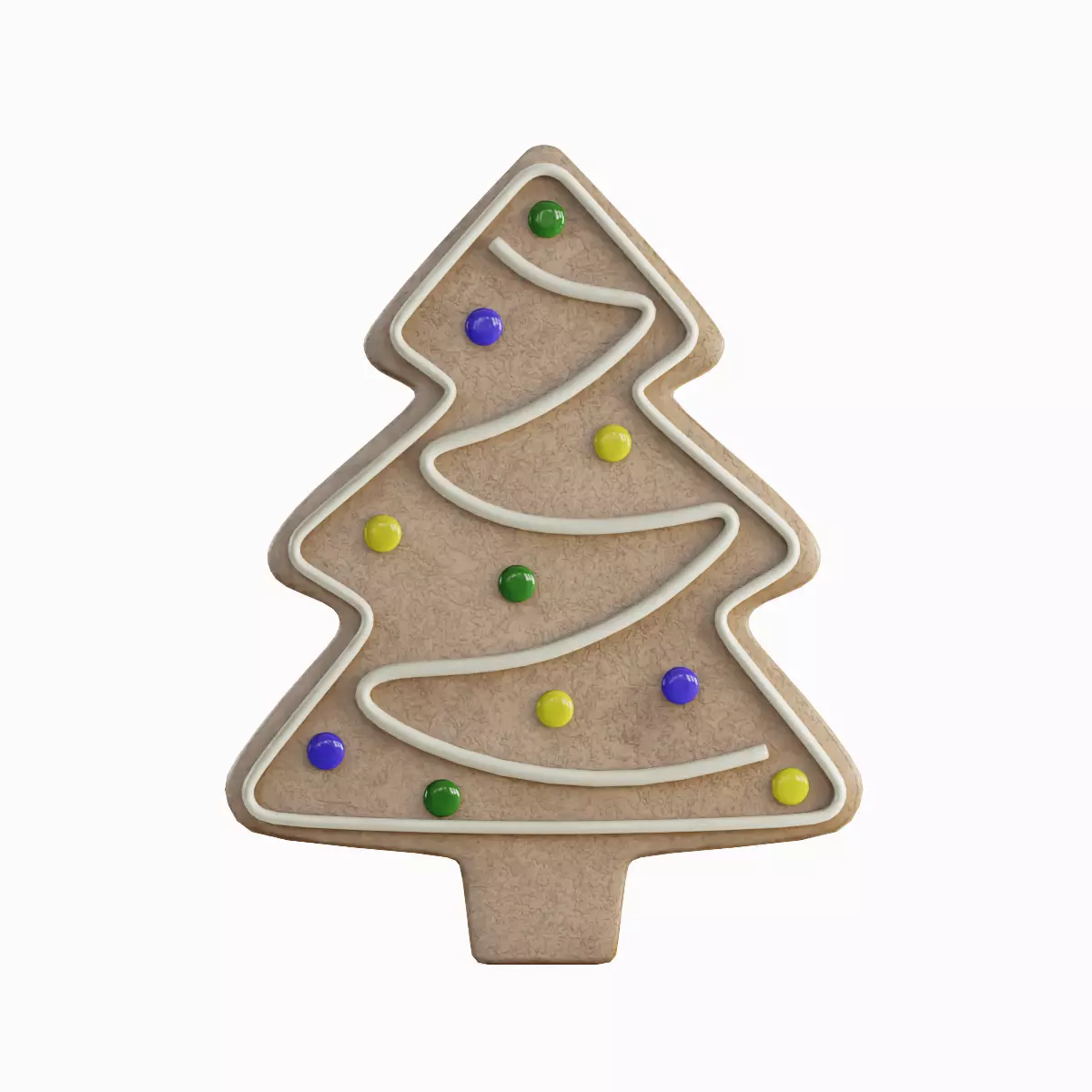 Gingerbread Cookie Tree 03 3D model_0