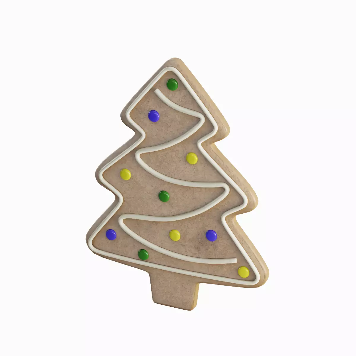 Gingerbread Cookie Tree 03 3D model_3