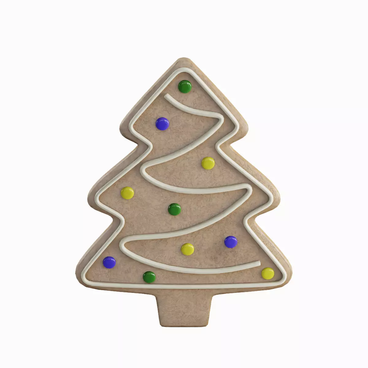 Gingerbread Cookie Tree 03 3D model_4