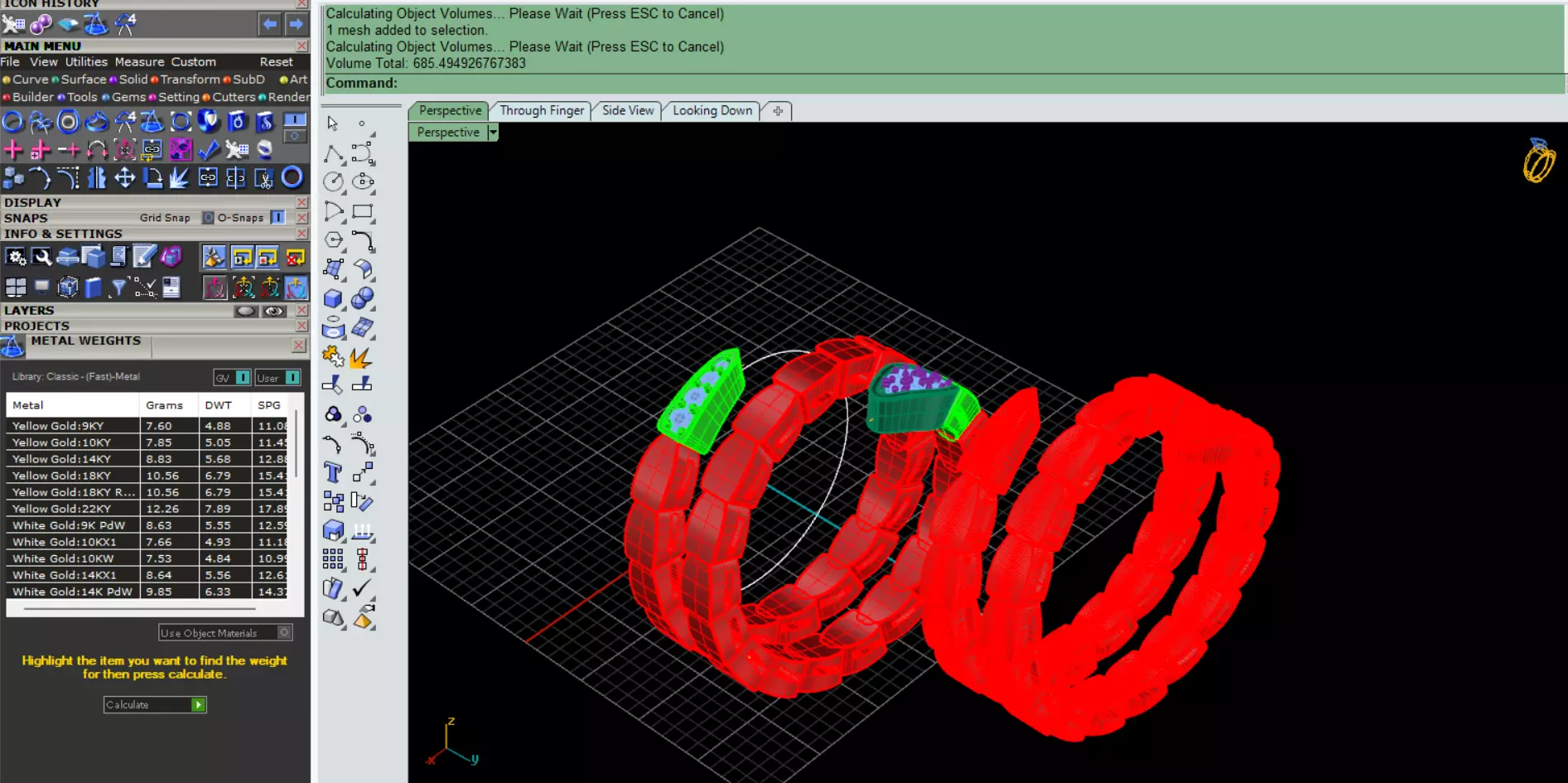Snake ring 3D print model_6