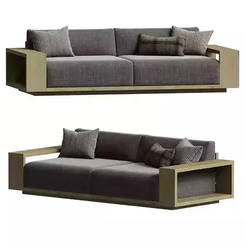 Mallorca Wood Outdoor Sofa