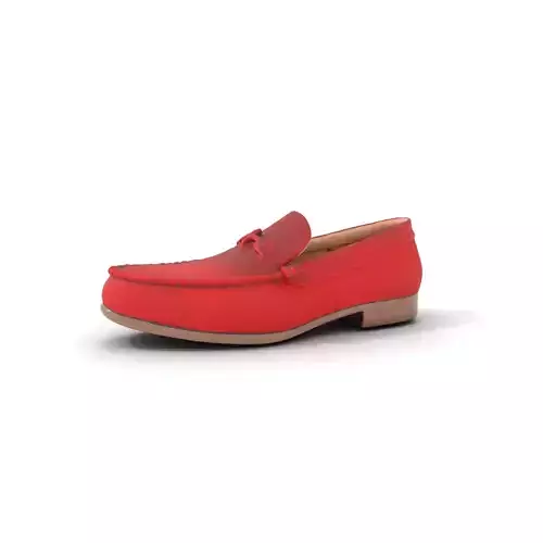 Red Suede Loafer model pack Low-poly 3D model