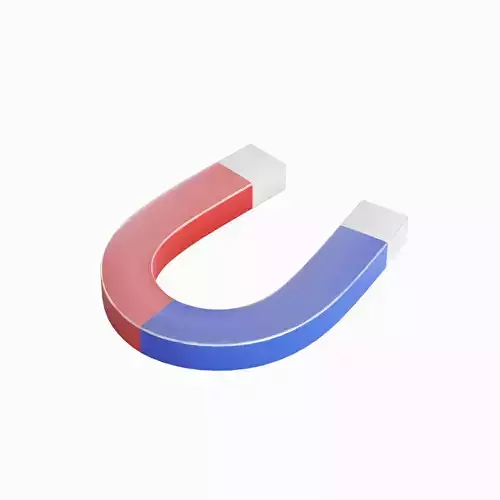 Horseshoe Magnet 03 Low-poly 3D model