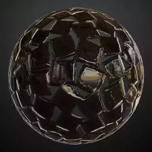 Fractured Glossy Dark Glass Irregular PBR SEAMLESS