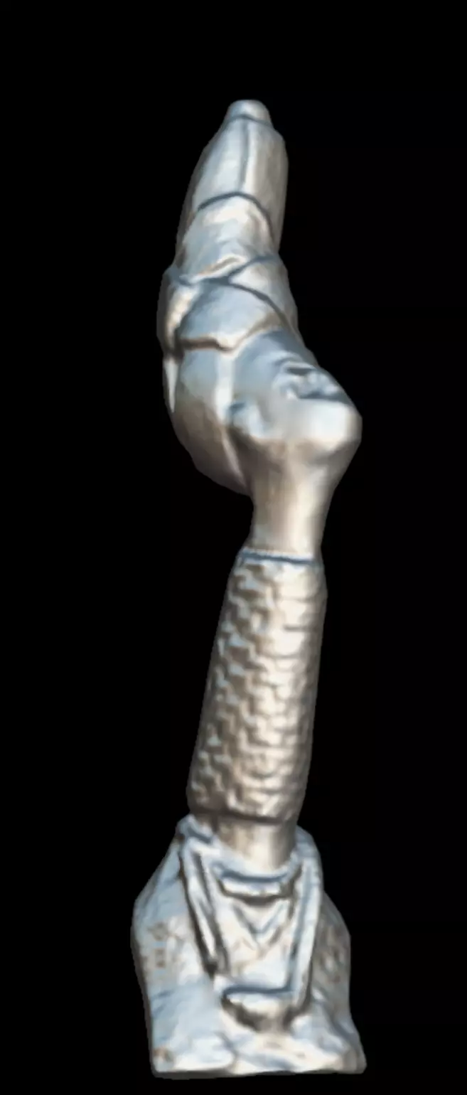 Female Figure with Coral-bead Low-poly 3D model_10