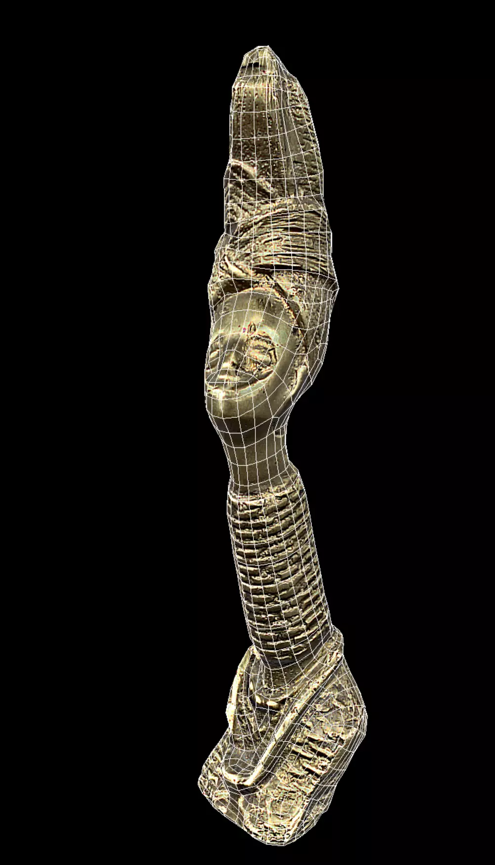 Female Figure with Coral-bead Low-poly 3D model_5