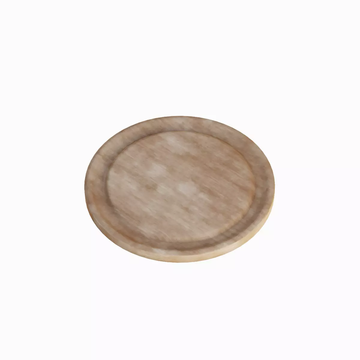 Round Chopping Board 03 Low-poly 3D model_4