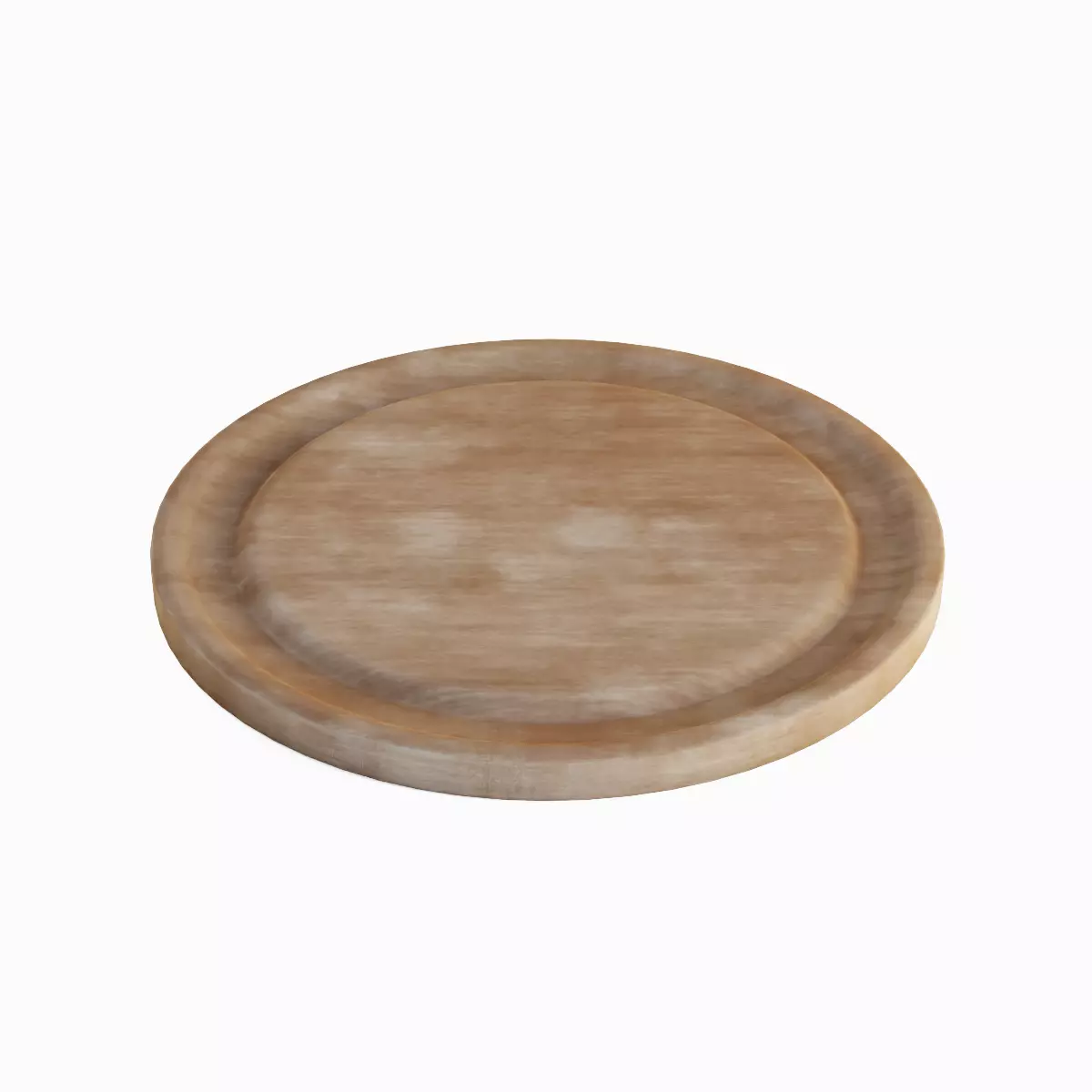 Round Chopping Board 03 Low-poly 3D model_2