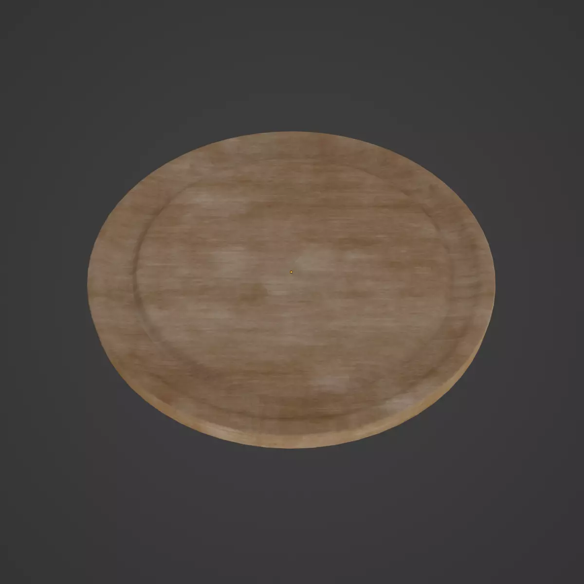 Round Chopping Board 03 Low-poly 3D model_6
