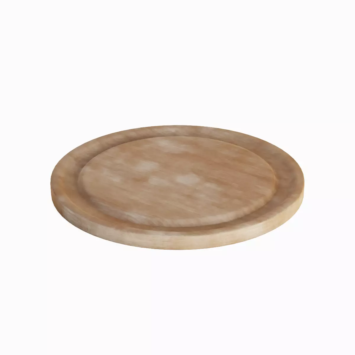 Round Chopping Board 03 Low-poly 3D model_1