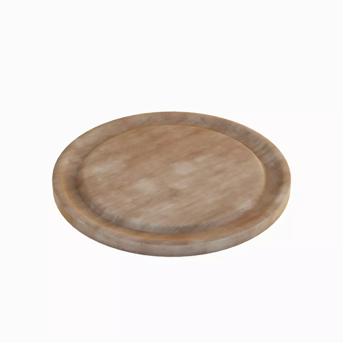Round Chopping Board 03 Low-poly 3D model_5