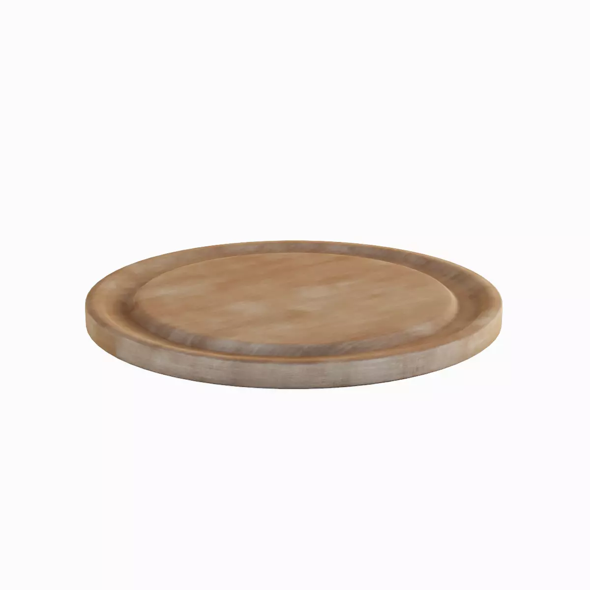 Round Chopping Board 03 Low-poly 3D model_3