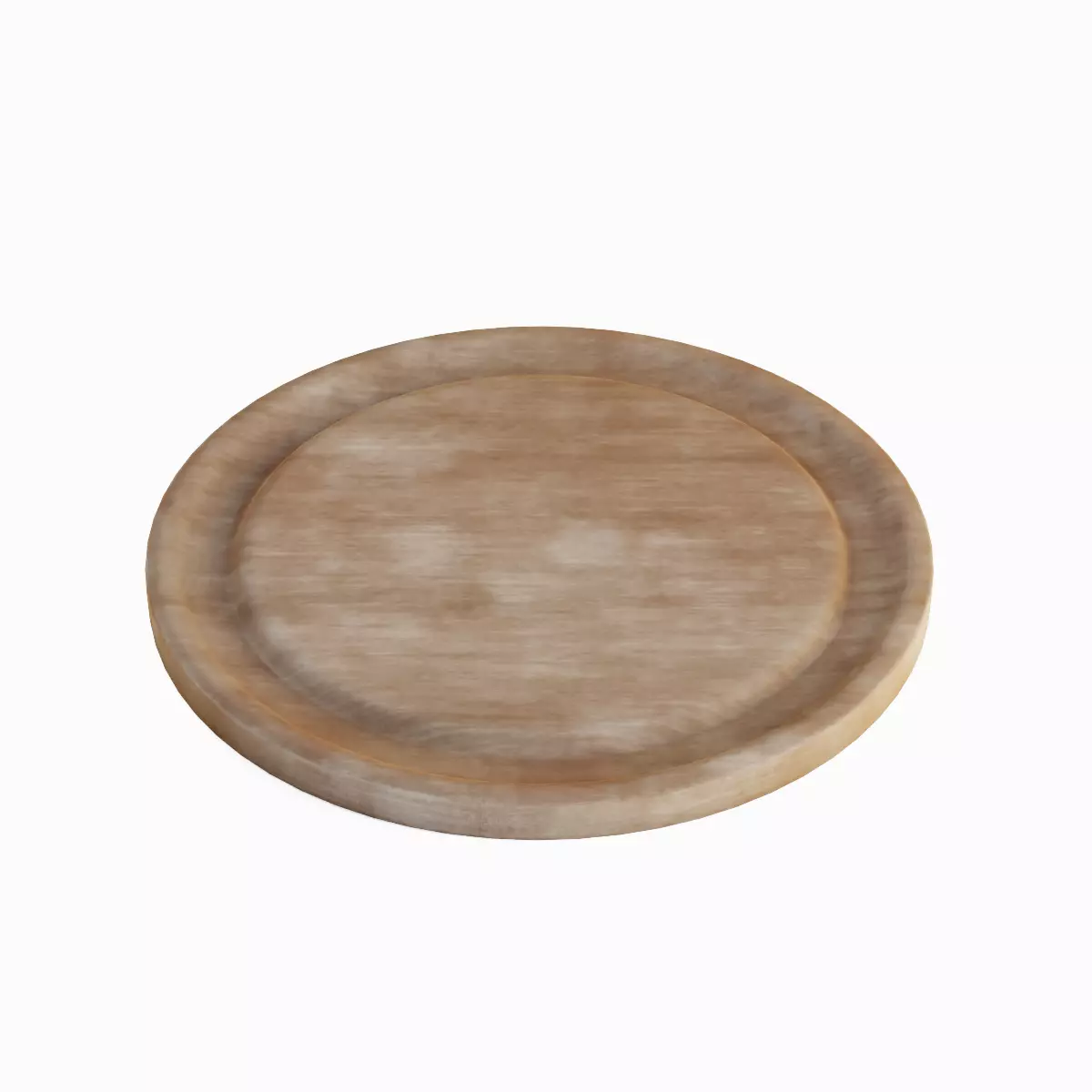 Round Chopping Board 03 Low-poly 3D model_0