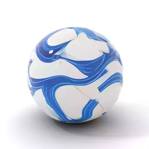 Blue Swirl Soccer Ball model pack