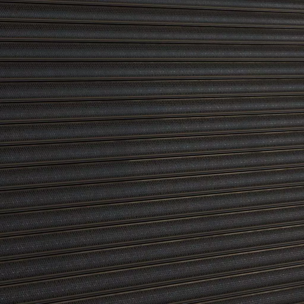 Dark Vertical Ribbed Metal Mesh PBR SEAMLESS Texture_3