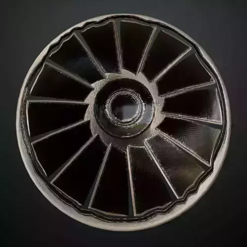 Sci-Fi Turbine Ventilator Grille PBR SEAMLESS