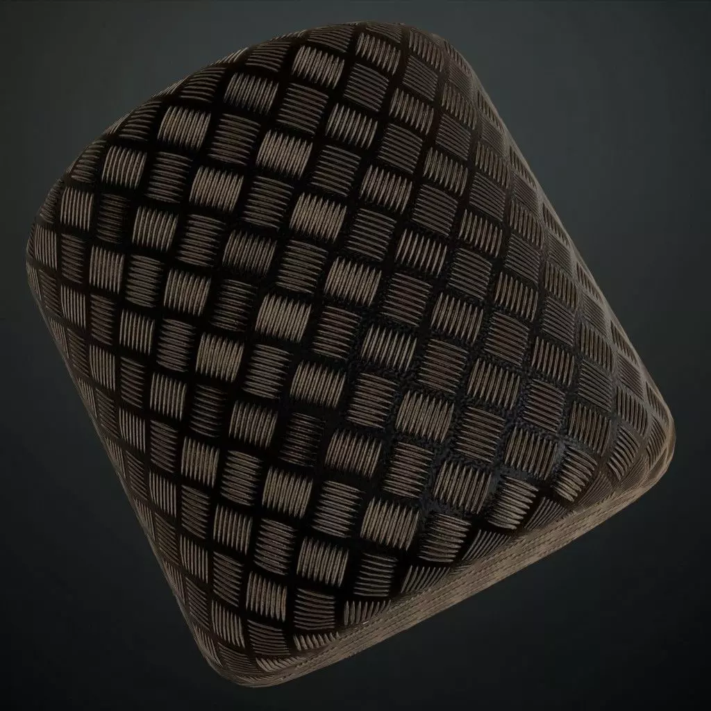 Dark Industrial Diamond Tread Plate PBR SEAMLESS Texture_1