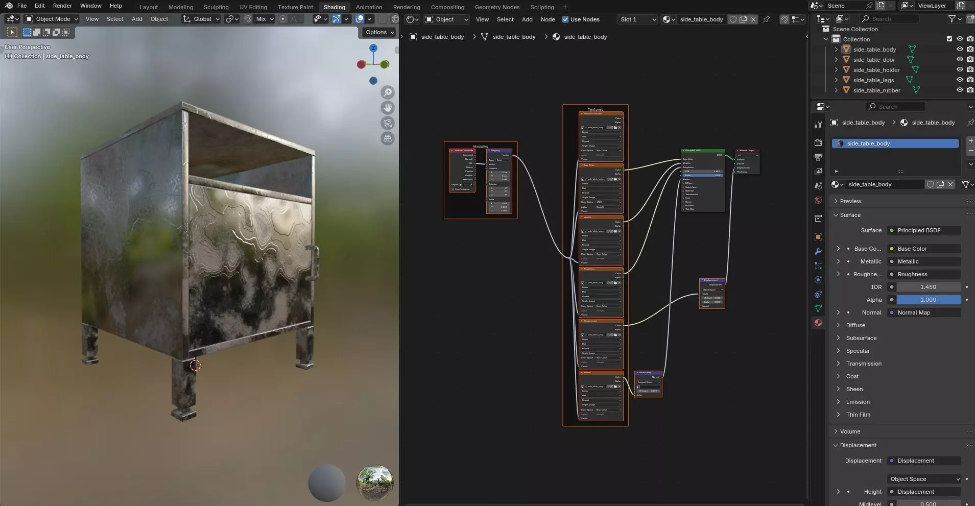 Side Table CG65 3D model_11