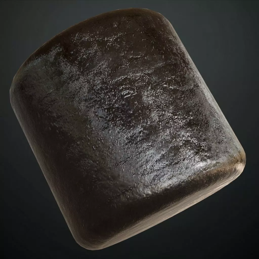 Dark Wet Sludge Earth Ground PBR SEAMLESS Texture_1