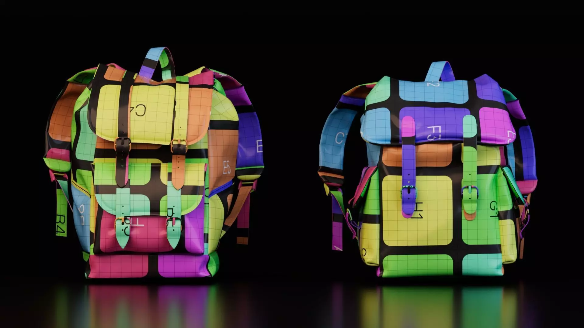 Canvas Backpack 3D model_14